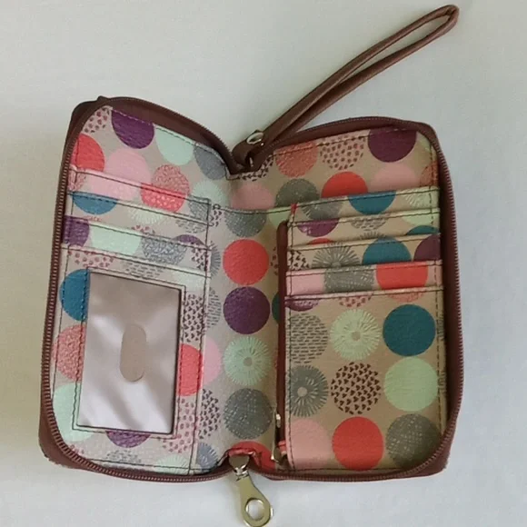 Relic Colorful Faux Leather Wallet Wristlet - Picture 8 of 10